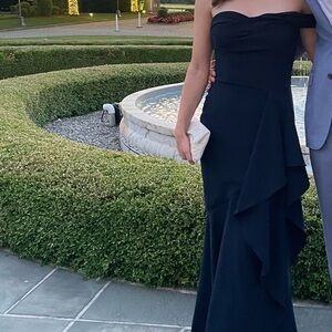 Marchesa Notte Navy Gown